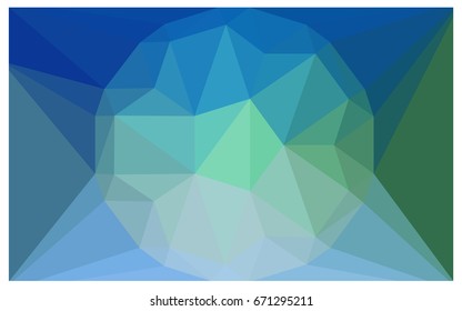 Light Blue, Green vector polygonal illustration, which consist of triangles with a gemstone in center. Triangular design of a huge diamond for your business. Creative geometric background of gems.