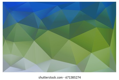 Light Blue, Green vector polygonal illustration, which consist of triangles. Triangular design for your business. Creative geometric background in Origami style with gradient