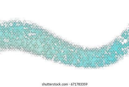 Light Blue, Green vector polygonal illustration, which consist of hexagons. Hexagonal pattern for your business design. Geometric background in Origami style with gradient. 