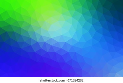 Light Blue, Green vector polygonal illustration, which consist of triangles. Triangular design for your business. Creative geometric background in Origami style with gradient