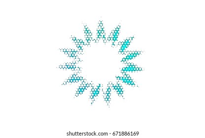 Light Blue, Green vector polygonal illustration, which consist of hexagons. Hexagonal pattern for your business design. Geometric background in Origami style with gradient. 