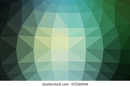 Light Blue, Green vector polygonal illustration, which consist of triangles. Triangular design for your business. Creative geometric background in Origami style with gradient