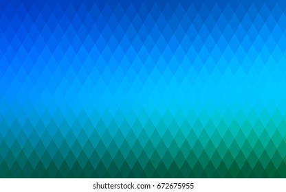 Light Blue, Green vector polygonal illustration, which consist of rectangles. Rectangular pattern for your business design. Geometric background in Origami style with gradient. 