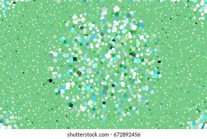 Light Blue, Green vector polygonal illustration, which consist of rectangles. Rectangular pattern for your business design. Geometric background in Origami style with gradient. 