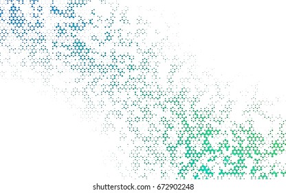 Light Blue, Green vector polygonal illustration, which consist of hexagons. Hexagonal design for your business. Creative geometric background in Origami style with gradient