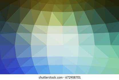 Light Blue, Green vector polygonal illustration, which consist of triangles. Triangular design for your business. Creative geometric background in Origami style with gradient