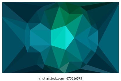 Light Blue, Green vector polygonal illustration, which consist of triangles with a gemstone in center. Triangular design of a huge diamond for your business. Creative geometric background of gems.