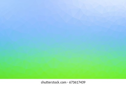 Light Blue, Green vector polygonal illustration, which consist of triangles. Triangular design for your business. Creative geometric background in Origami style with gradient