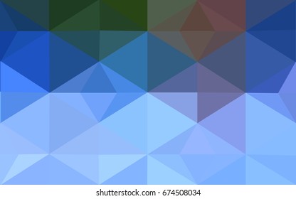 Light Blue, Green vector polygonal illustration, which consist of triangles. Triangular pattern for your business design. Geometric background in Origami style with gradient. 