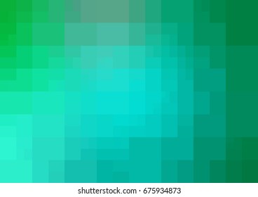 Light Blue, Green vector polygonal illustration, which consist of rectangles. Rectangular pattern for your business design. Geometric background in Origami style with gradient. 