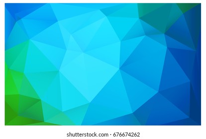 Light Blue, Green vector polygonal illustration, which consist of triangles. Triangular design for your business. Creative geometric background in Origami style with gradient