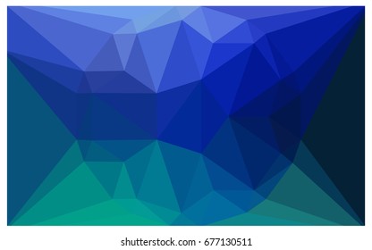 Light Blue, Green vector polygonal illustration, which consist of triangles with a gemstone in center. Triangular design of a huge diamond for your business. Creative geometric background of gems.
