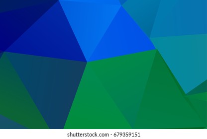 Light Blue, Green vector polygonal background. Geometric illustration in Origami style with gradient.  A completely new design for your business.