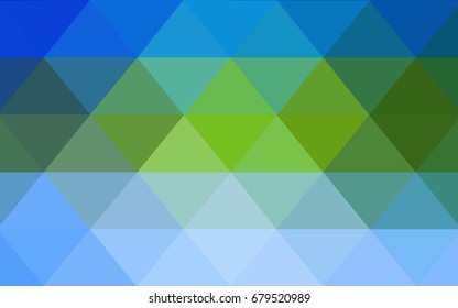 Light Blue, Green vector polygonal illustration, which consist of triangles. Triangular design for your business. Creative geometric background in Origami style with gradient