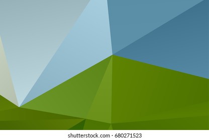 Light Blue, Green vector polygonal background. Creative geometric illustration in Origami style with gradient. The elegant pattern can be used as part of a brand book.