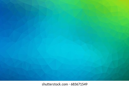 Light Blue, Green vector polygonal illustration, which consist of triangles. Triangular design for your business. Creative geometric background in Origami style with gradient