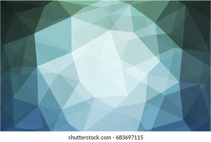 Light Blue, Green vector polygonal illustration, which consist of triangles. Triangular design for your business. Creative geometric background in Origami style with gradient
