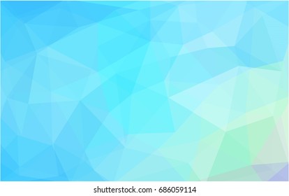 Light Blue, Green vector polygonal illustration, which consist of triangles. Triangular design for your business. Creative geometric background in Origami style with gradient