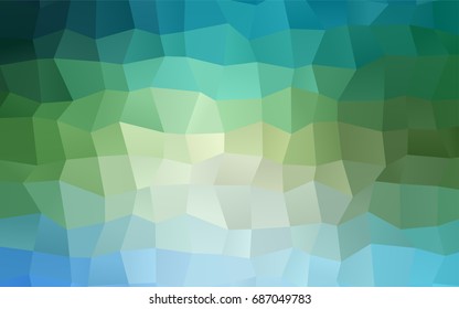 Light Blue, Green vector polygonal illustration, which consist of rectangles. Rectangular pattern for your business design. Geometric background in Origami style with gradient. 