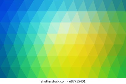 Light Blue, Green vector polygonal illustration, which consist of triangles. Triangular design for your business. Creative geometric background in Origami style with gradient