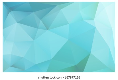 Light Blue, Green vector polygonal illustration, which consist of triangles. Triangular pattern for your business design. Geometric background in Origami style with gradient. 