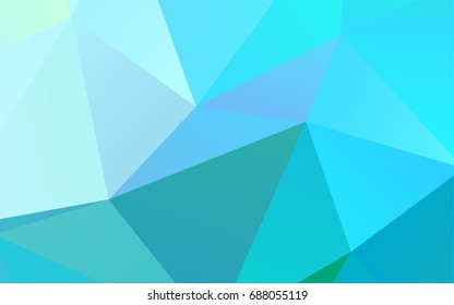 Light Blue, Green vector polygonal background. Modern geometrical abstract illustration with gradient. The textured pattern can be used for background.