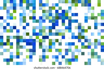 Light Blue, Green vector polygonal illustration, which consist of rectangles. Rectangular pattern for your business design. Geometric background in Origami style with gradient. 