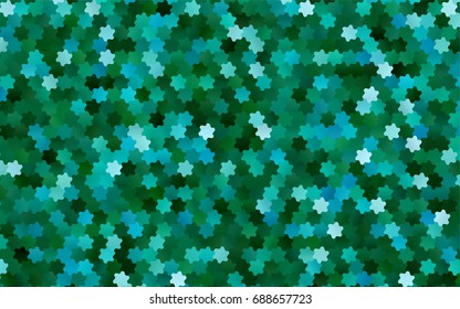 Light Blue, Green vector polygonal illustration, which consist of hexagons. Hexagonal pattern for your business design. Geometric background in Origami style with gradient. 