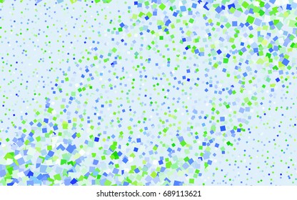 Light Blue, Green vector polygonal illustration consisting of rectangles. Rectangular design for your business. Creative geometric background in origami style with gradient.