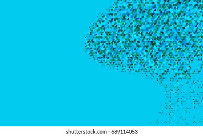 Light Blue, Green vector polygonal illustration, which consist of hexagons. Hexagonal pattern for your business design. Geometric background in Origami style with gradient. 