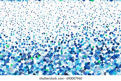 Light Blue, Green vector polygonal illustration consisting of rectangles. Rectangular design for your business. Creative geometric background in origami style with gradient.