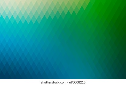 Light Blue, Green vector polygonal illustration consisting of rectangles. Rectangular design for your business. Creative geometric background in origami style with gradient.