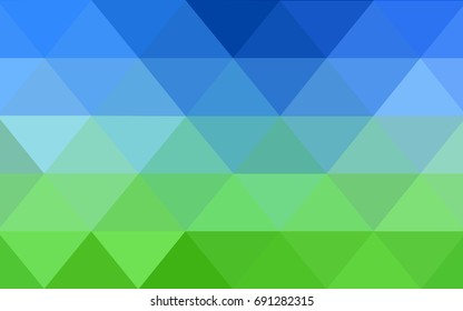 Light Blue, Green vector polygonal illustration, which consist of triangles. Triangular design for your business. Creative geometric background in Origami style with gradient