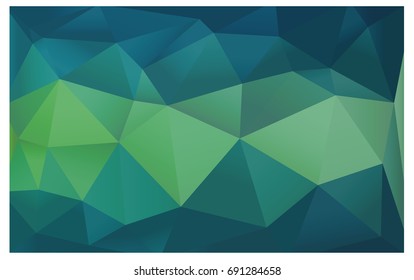 Light Blue, Green vector polygonal illustration, which consist of triangles. Triangular pattern for your business design. Geometric background in Origami style with gradient. 