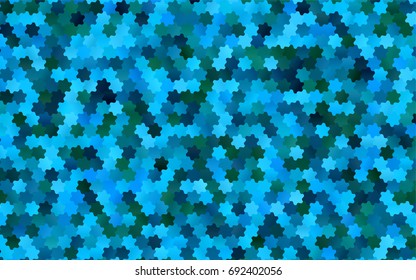 Light Blue, Green vector polygonal illustration, which consist of hexagons. Hexagonal design for your business. Creative geometric background in Origami style with gradient