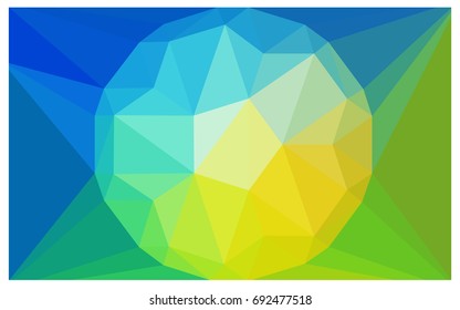 Light Blue, Green vector polygonal illustration, which consist of triangles with a gemstone in center. Triangular design of a huge diamond for your business. Creative geometric background of gems.