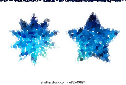 Light Blue, Green vector polygonal illustration, which consist of rectangles. Rectangular pattern for your business design. Geometric background in Origami style with gradient. 