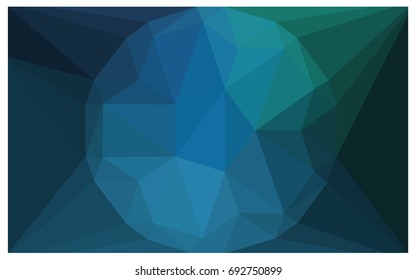 Light Blue, Green vector polygonal illustration, which consist of triangles with a gemstone in center. Triangular design of a huge diamond for your business. Creative geometric background of gems.