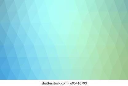 Light Blue, Green vector polygonal illustration, which consist of triangles. Triangular pattern for your business design. Geometric background in Origami style with gradient. 