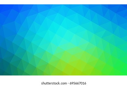 Light Blue, Green vector polygonal illustration, which consist of triangles. Triangular design for your business. Creative geometric background in Origami style with gradient