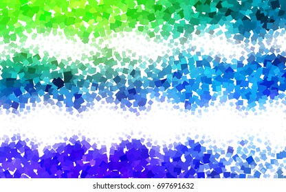 Light Blue, Green vector polygonal illustration consisting of rectangles. Rectangular design for your business. Creative geometric background in origami style with gradient.