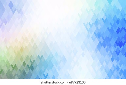 Light Blue, Green vector polygonal illustration consisting of rectangles. Rectangular design for your business. Creative geometric background in origami style with gradient.