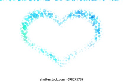 Light Blue, Green vector polygonal illustration, which consist of rectangles. Rectangular pattern for your business design. Geometric background in Origami style with gradient. 