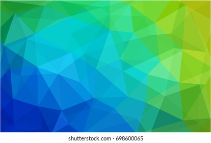 Light Blue, Green vector polygonal illustration, which consist of triangles. Triangular design for your business. Creative geometric background in Origami style with gradient