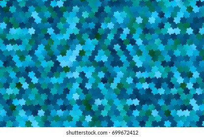 Light Blue, Green vector polygonal illustration, which consist of hexagons. Hexagonal pattern for your business design. Geometric background in Origami style with gradient. 