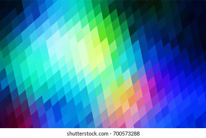 Light Blue, Green vector polygonal illustration, which consist of rectangles. Rectangular pattern for your business design. Geometric background in Origami style with gradient. 