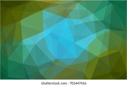 Light Blue, Green vector polygonal illustration, which consist of triangles. Triangular design for your business. Creative geometric background in Origami style with gradient