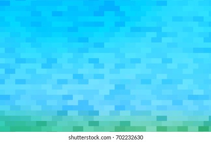 Light Blue, Green vector polygonal illustration, which consist of rectangles. Rectangular pattern for your business design. Geometric background in Origami style with gradient. 