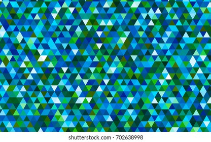 Light Blue, Green vector polygonal background. Glitter abstract illustration with an elegant design. The best triangular design for your business.