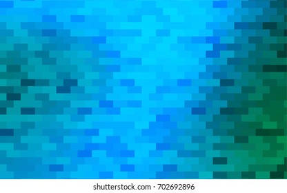 Light Blue, Green vector polygonal illustration, which consist of rectangles. Rectangular pattern for your business design. Geometric background in Origami style with gradient. 